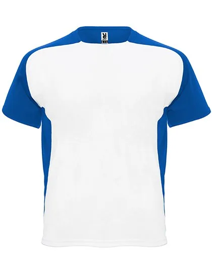 Roly Sport Bugatti T-Shirt mit Kontrasteinsätzen, White 01/Royal Blue 05 XL, RY6399