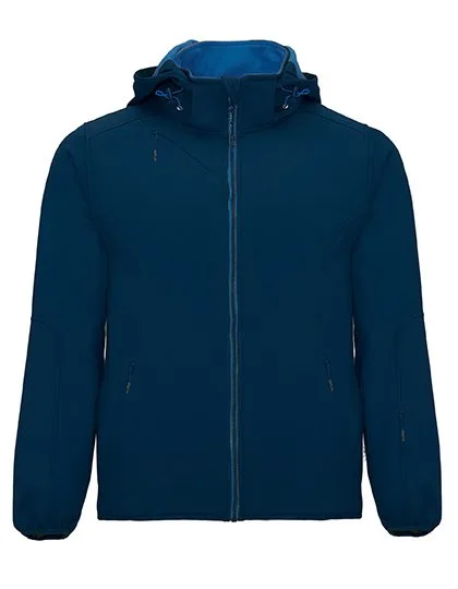 Roly Siberia Softshelljacke mit abnehmbarer Kapuze, Navy Blue 55/Royal Blue 05 3XL, RY6428