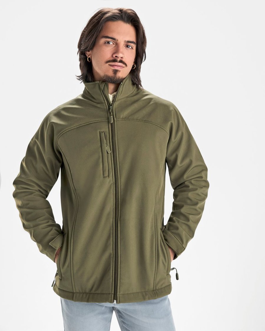 Roly Rudolph Softshelljacke mit verstaubarer Kapuze, Black 02 S, RY6435