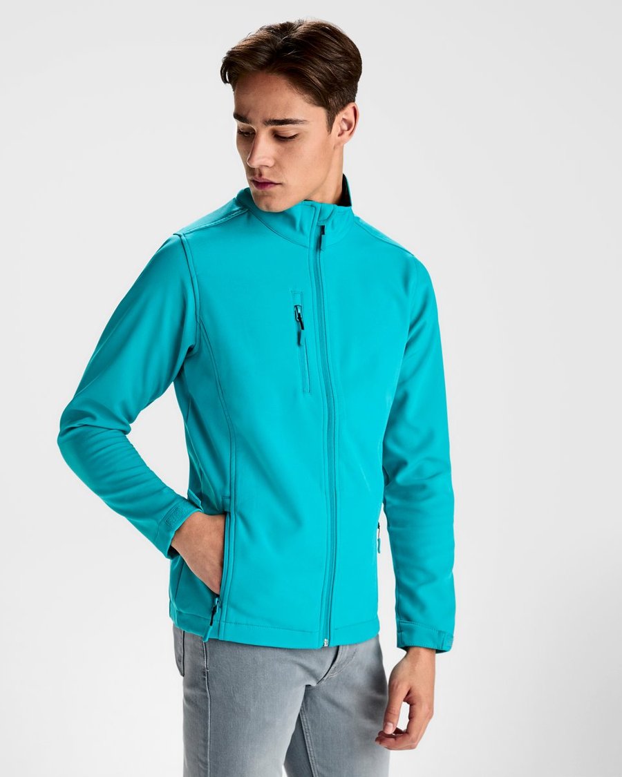 Roly Men´s Nebraska Softshell Jacket Lime Punch 235 XXL (RY6436), RY6436
