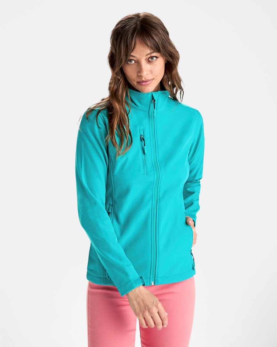Roly Nebraska Softshell Jacke mit Kordelzug für Damen, Black 02 S, RY6437
