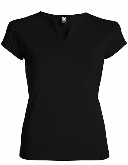 Roly T-Shirt Belice with V-Neck for Women, White 01 M, RY6532