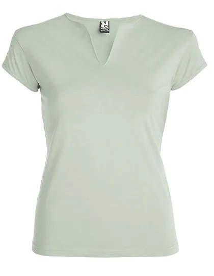 Roly T-Shirt Belice mit V-Ausschnitt für Damen, Mist Green 264 L, RY6532
