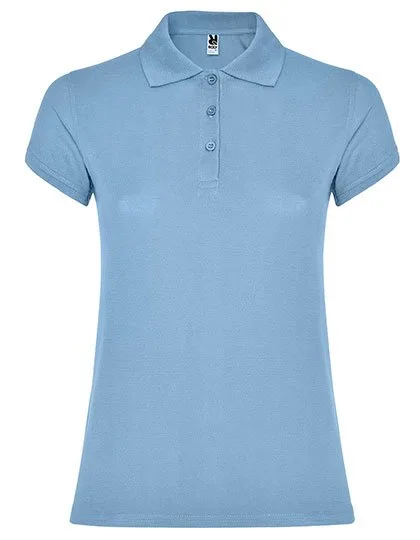 Roly Poloshirt Star, taillierter Schnitt für Damen, Sky Blue 10 S, RY6634