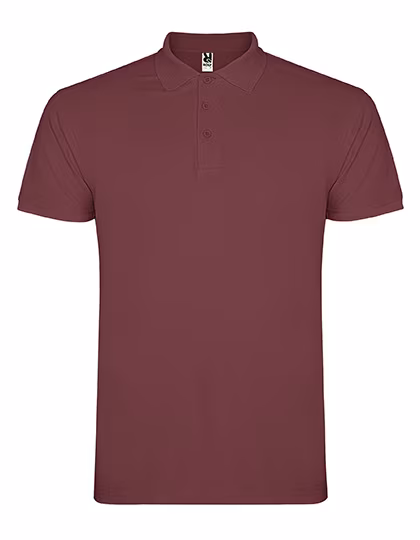 Roly Baumwoll-Polo mit Rippkragen und Seitenschlitzen, Berry Red 169 3XL, RY6638