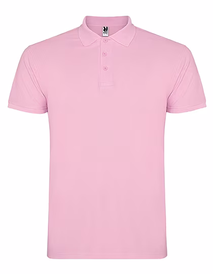 Roly Baumwoll-Polo mit Rippkragen und Seitenschlitzen, Light Pink 48 XL, RY6638