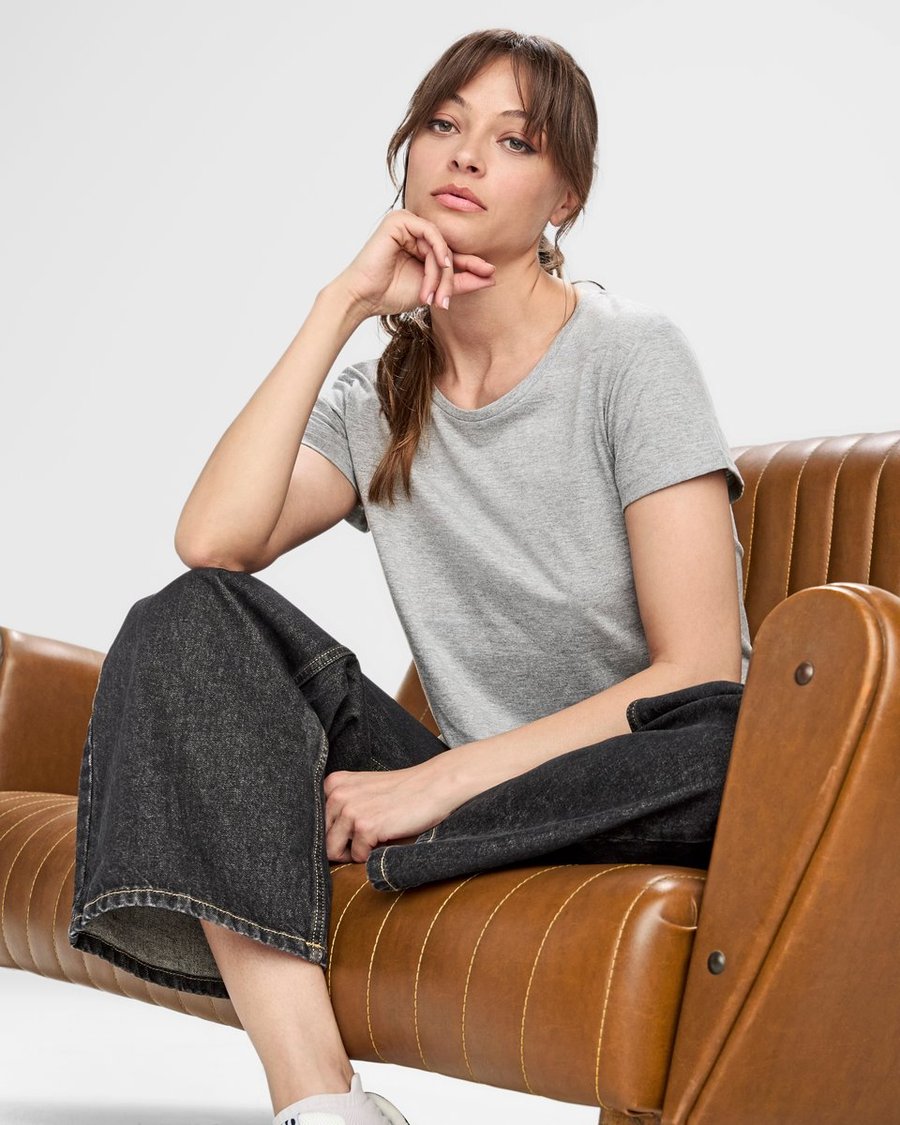 Roly T-Shirt mit Rollup-Ärmeln für Damen, White 01 S, RY6643