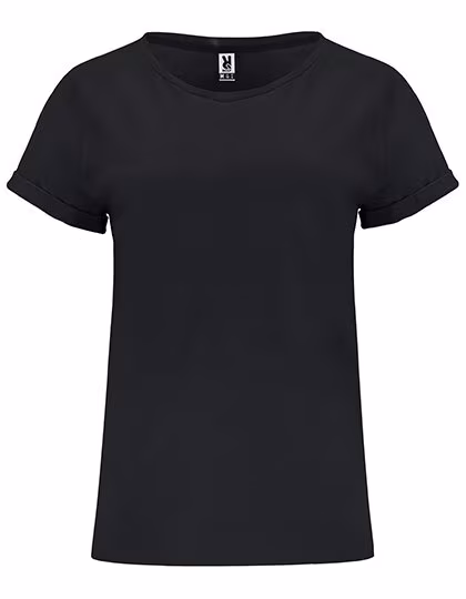 Roly T-Shirt mit Rollup-Ärmeln für Damen, White 01 S, RY6643