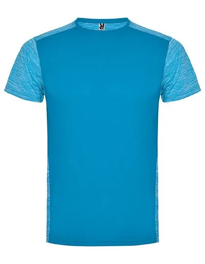 Roly Sport Zolder T-Shirt mit Schnelltrocknungsfunktion, Turquoise 12/Heather Turquoise 246 L, RY6653