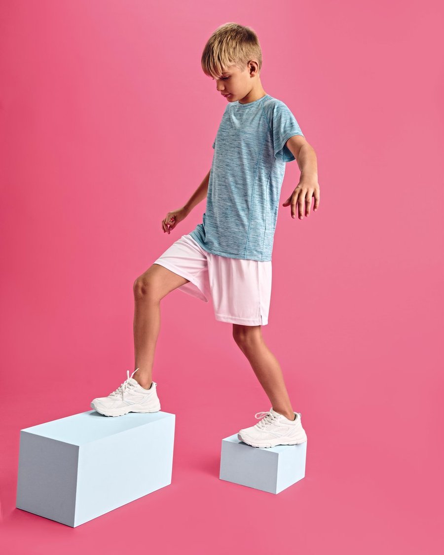 Roly Sport Kids´ Austin Funktions-T-Shirt Polyester, Black Melange 243 4 Jahre, RY6654K