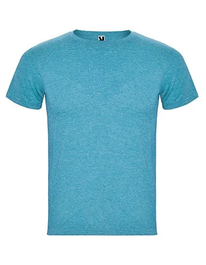 Roly Fox T-Shirt aus Melange-Material für Herren, Heather Turquoise 246 L, RY6660