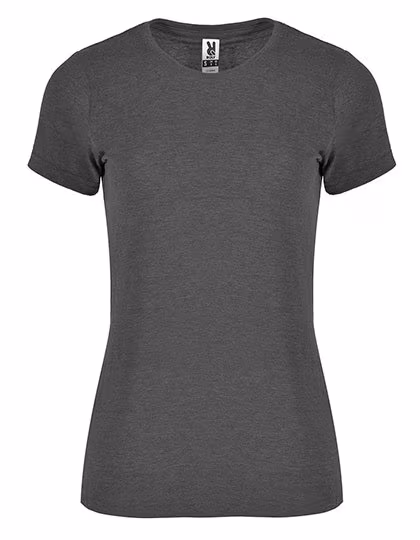 Roly Fox T-Shirt aus Melange-Gewebe für Damen, Heather Garnet Red 256 XL, RY6661