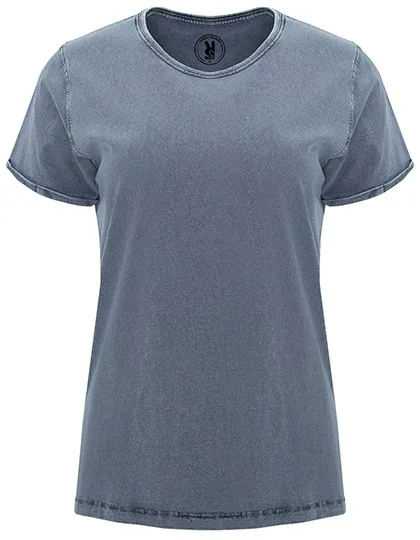 Roly T-Shirt Husky Jeans-Look Baumwolle für Damen, Denim Blue 86 M, RY6691