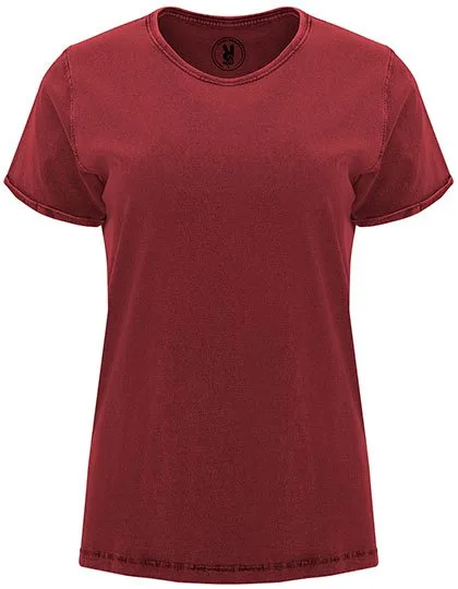 Roly T-Shirt Husky Jeans-Look Baumwolle für Damen, Garnet Red 57 S, RY6691