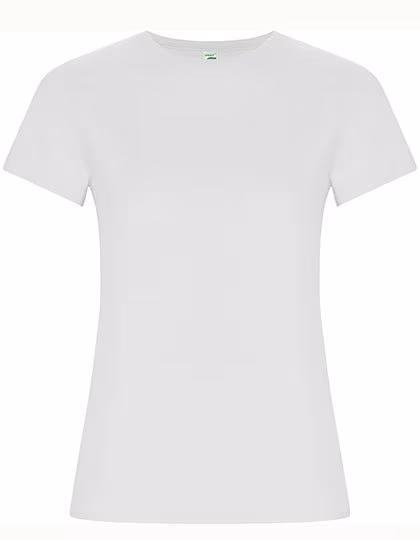 Roly Eco Goldenes Bio-Baumwoll T-Shirt, tailliert, White 01 S, RY6696