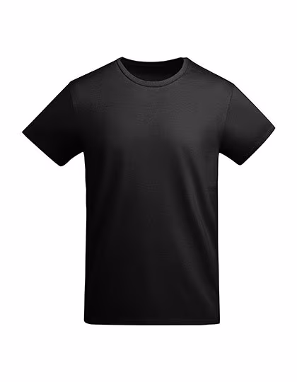Roly Eco Organic Cotton T-Shirt Breda with Crew Neck, Black 02 M, RY6698