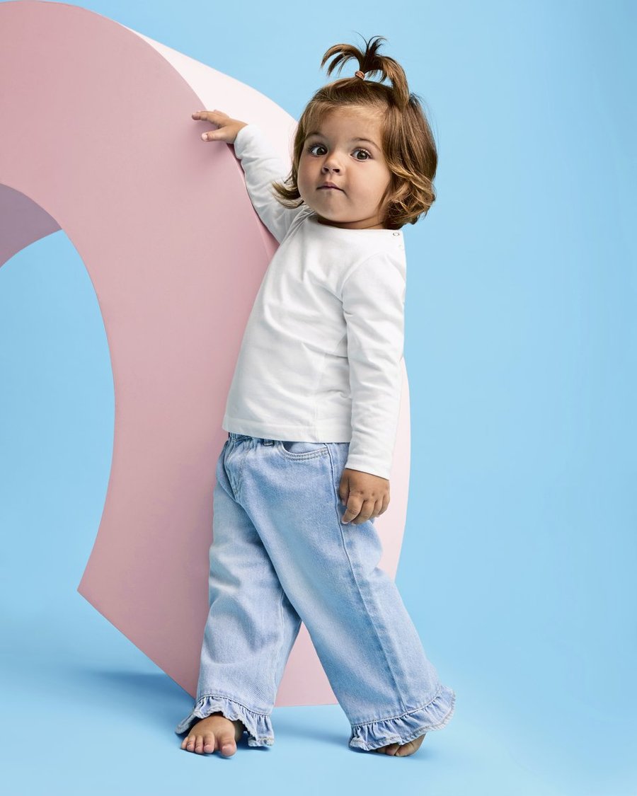 Roly Baby Langarm T-Shirt mit Druckknöpfen, White 01 2 Jahre, RY7203