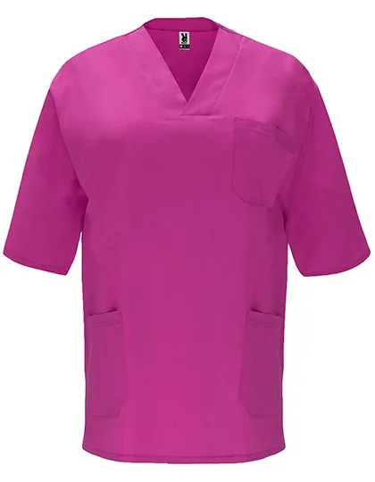 Roly Workwear Panacea Schlupfkasack Baumwoll-Twill V-Ausschnitt, Violett 95 S, RY9098