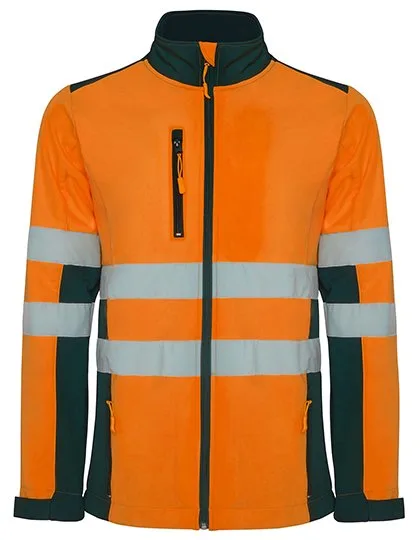 Roly Workwear Antares Softshell-Jacke mit Mikrofleece, Navy Blue 55/Fluor Orange 223 XL, RY9303