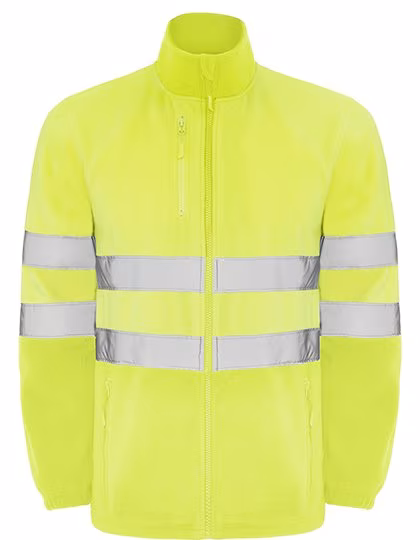 Roly Workwear Altair Fleecejacke mit Reflexbändern, Fluor Yellow 221 S, RY9305