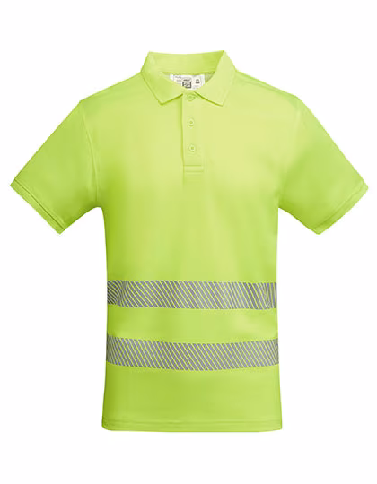 Roly Workwear Poloshirt Atrio Kurzarm mit Reflektoren, Fluor Yellow 221 M, RY9318