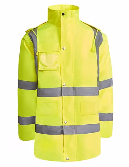 Hi-Visibility Work Jacket Merak with Hood