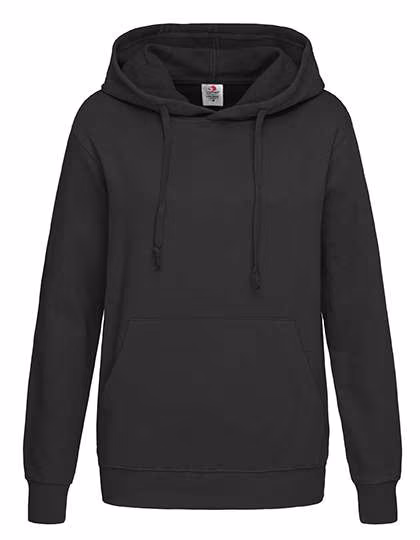Stedman® Sweat Felpa con cappuccio Classic con tasca a marsupio da Donna, Black Opal S, S421