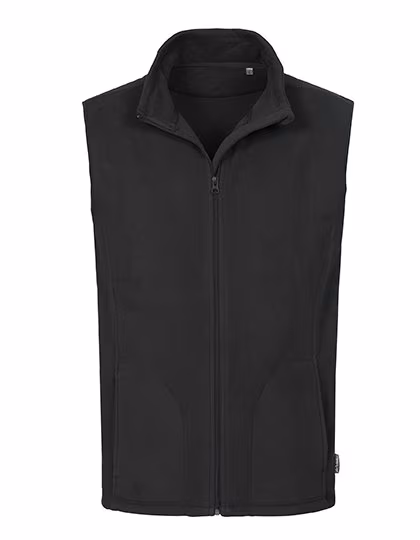 Stedman® Fleeceweste mit Stehkragen und Taschen, Black Opal S, S5010