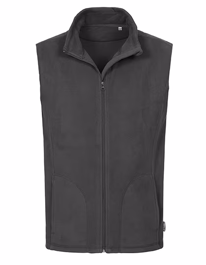 Stedman® Gilet in pile con collo alto e tasche, Grey Steel (Solid) XXL, S5010