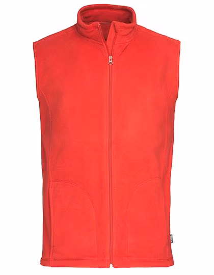 Stedman® Fleeceweste mit Stehkragen und Taschen, Scarlet Red M, S5010
