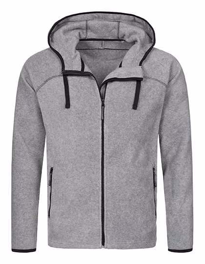 Stedman® Power-Fleece Jacke mit kontrastierenden Details, Grey Heather M, S5040