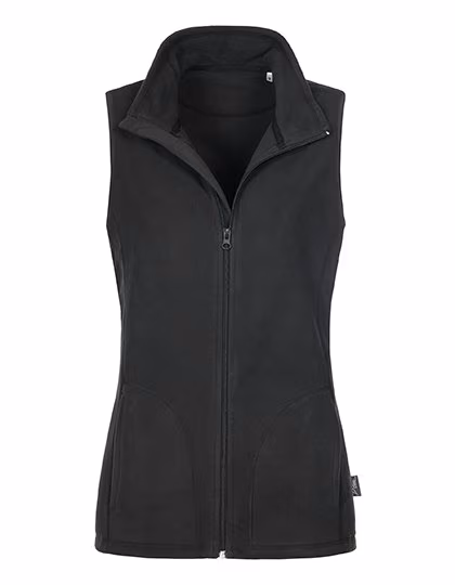Stedman® Fleece Weste mit Stehkragen für Damen, Black Opal S, S5110
