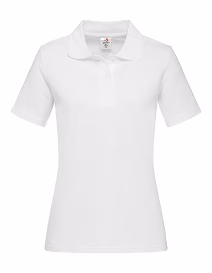 Stedman® Kurzarm Polo Shirt Baumwolle für Damen, White L, S519