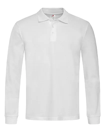 Stedman® Long Sleeve Polo Shirt made of Ringspun Cotton, White S, S540