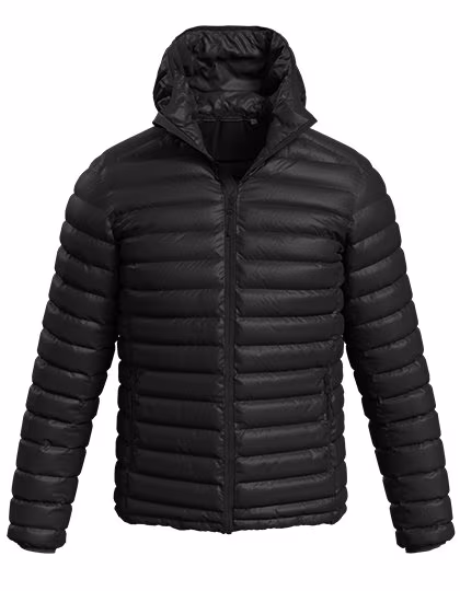 Stedman® Luxury Quilted Jacket Men with Hood, Black Opal S, S5420