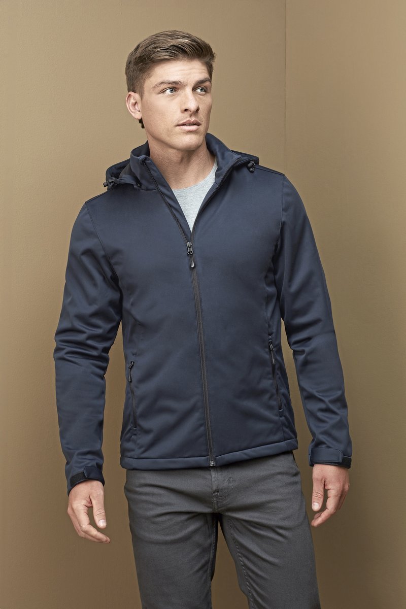 Stedman® Lux Softshell Jacke Herren mit Kapuze, Black Opal S, S5440