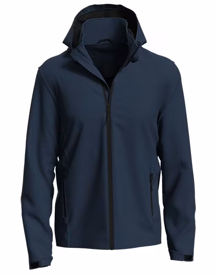 Stedman® Lux Softshell Jacket Men with Hood, Blue Midnight S, S5440