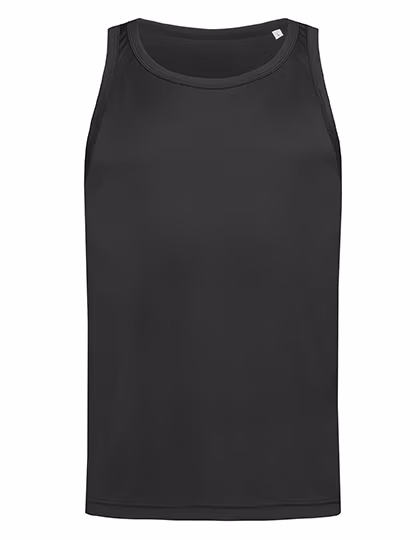Stedman® Sleeveless Sport Top with ACTIVE-DRY® Logo, White S, S8010