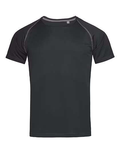 Stedman® T-shirt actif raglan en Polyester, White L, S8030