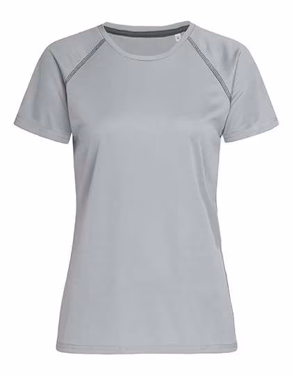 Stedman® Aktives Damen Raglan Sportshirt 140, Silver Grey S, S8130