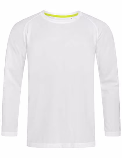 Stedman® Active 140 Long Sleeve Sports Shirt with Mesh, White S, S8420