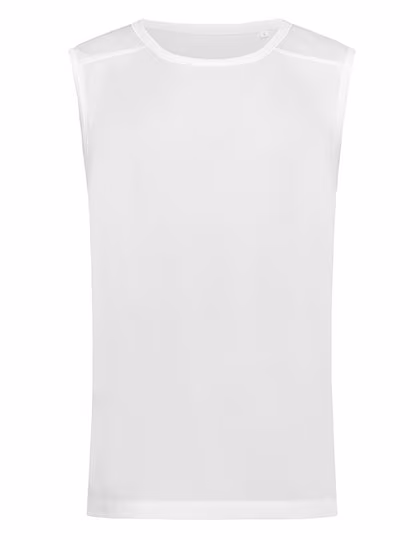Stedman® Ärmelloses Active T-Shirt aus Mesh, White S, S8440