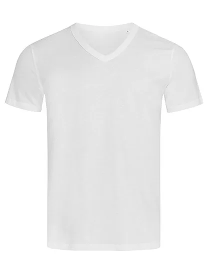 Stedman® V-Ausschnitt T-Shirt aus Baumwolle, White S, S9010