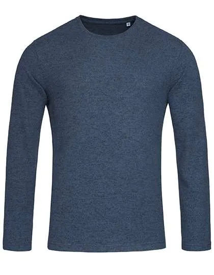 Stedman® Langarm-Pullover aus Viskose-Mix, Marina Blue Melange XL, S9080
