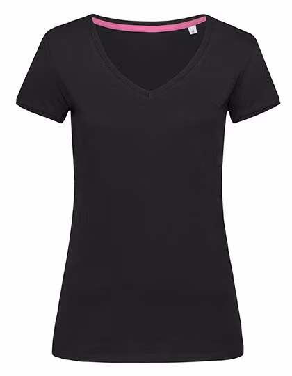 Stedman® T-shirt Megan à col V en Coton pour femme, White S, S9130