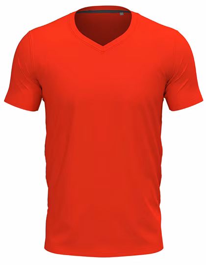 Stedman® Stylisches V-Neck T-Shirt mit Elasthan, Scarlet Red 3XL, S9610
