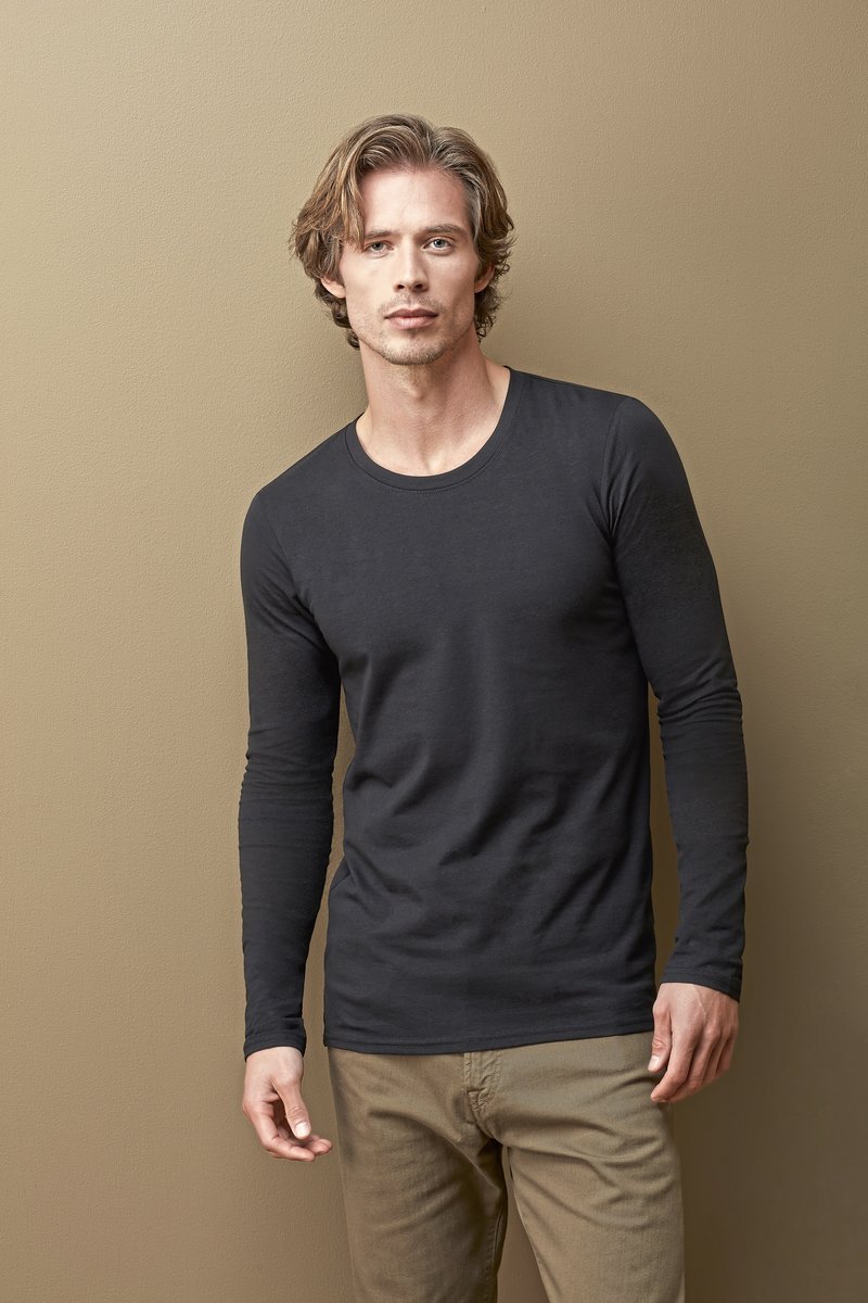 Stedman® Clive Langarm T-Shirt aus Baumwolle-Elasthan in, White S, S9620