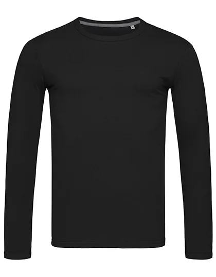 Stedman® Clive Langarm T-Shirt aus Baumwolle-Elasthan in, Black Opal XXL, S9620