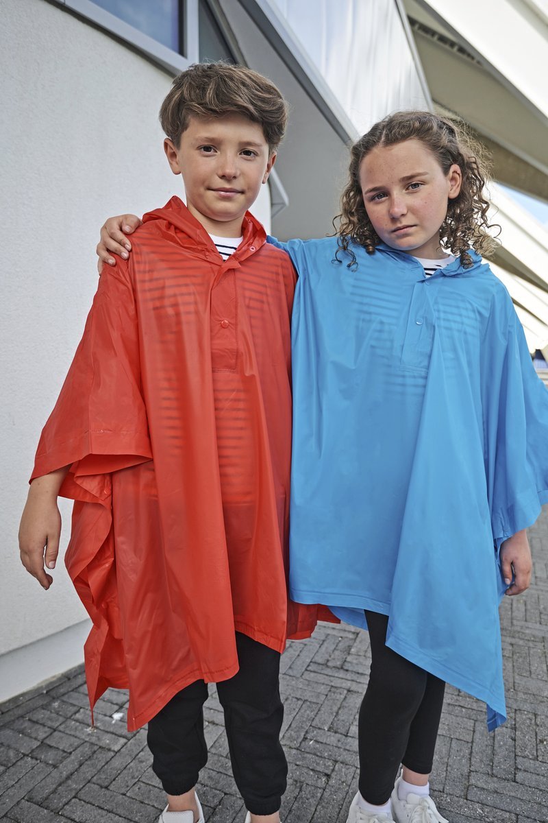 Splashmacs Regenponcho mit Tragetasche für Kinder, Black One Size, SC019