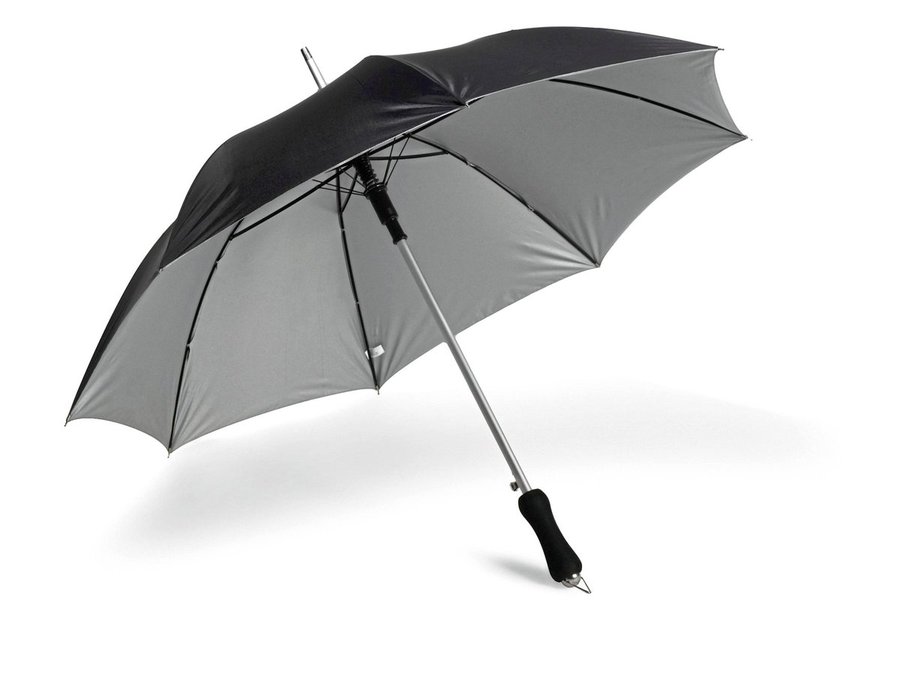 L-merch Aluminium Stockschirm Automatik 101,5 cm, Black/Grey Ø ca. 101.5 cm, SC4096